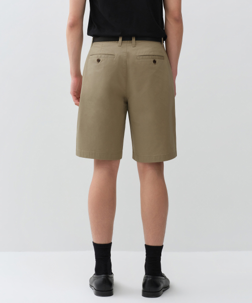 [Cooltandard] Wide Chino Shorts [Beige] thumbnail 3