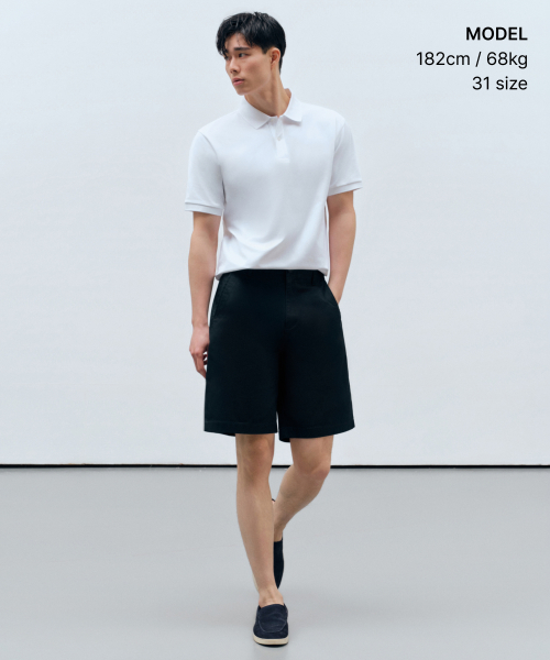 [Cooltandard] Wide Chino Shorts [Navy] thumbnail 2