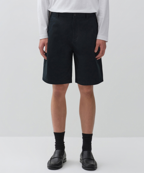 [Cooltandard] Wide Chino Shorts [Navy] thumbnail 3