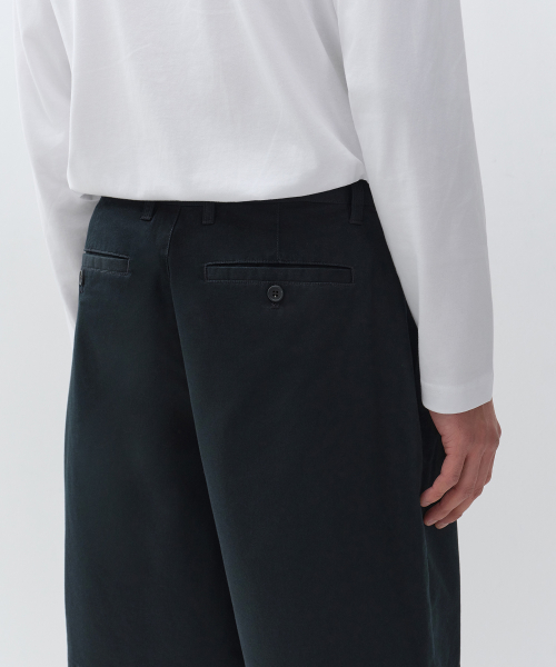 [Cooltandard] Wide Chino Shorts [Navy] thumbnail 8