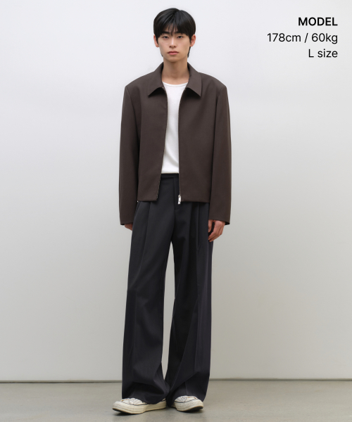 Минималистичный оверсайз жакет Woolish (Brown)