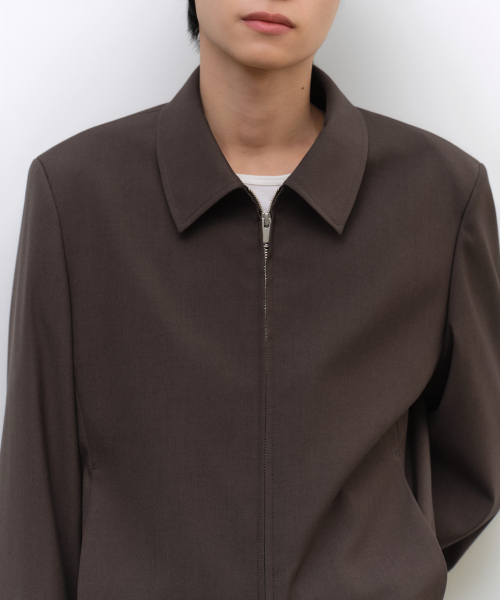 Минималистичный оверсайз жакет Woolish (Brown)