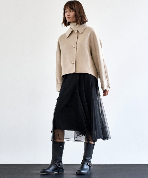 WOOL BLEND HANDMADE JACKET_IVORY