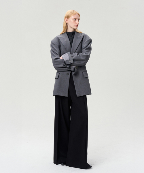 STITCH DETAIL OVERSIZED JACKET
