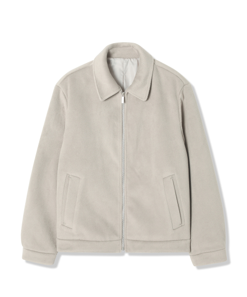 Мужской базовый блузон на молнии (LT-BEIGE) (HBAUJ40)