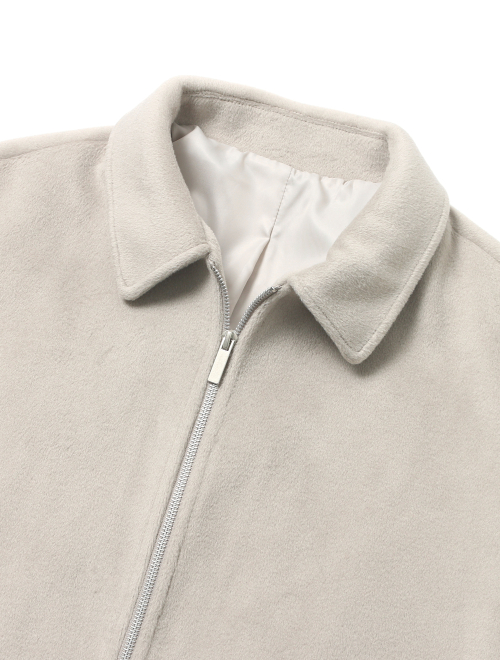 Мужской базовый блузон на молнии (LT-BEIGE) (HBAUJ40)