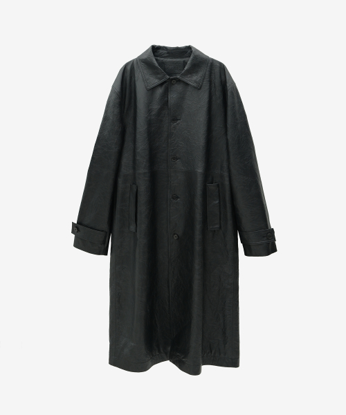 CELETTE CRINKLE LEATHER SINGLE COAT