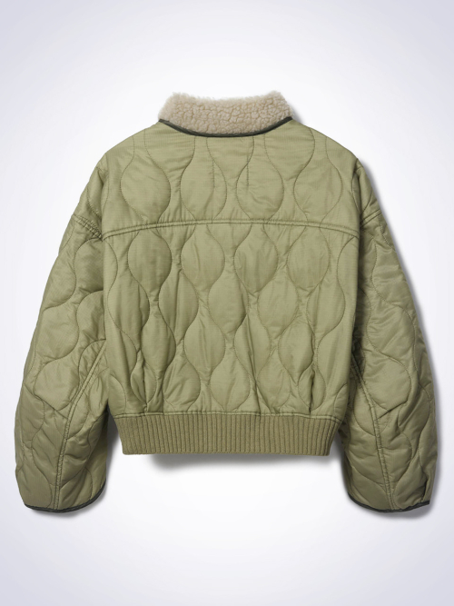 POCKET QUILTING JACKET LIGHT KHAKI