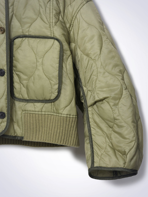 POCKET QUILTING JACKET LIGHT KHAKI