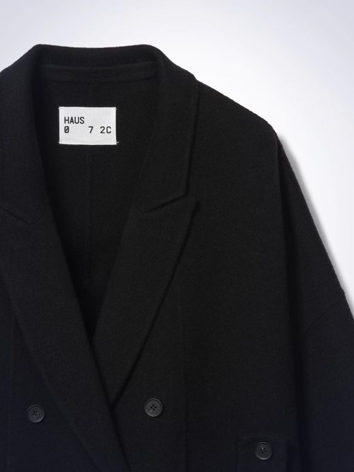 DOUBLE HANDMADE COAT BLACK