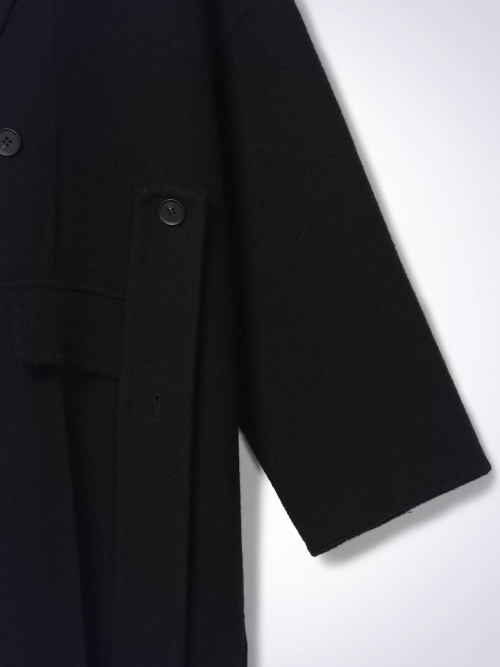 DOUBLE HANDMADE COAT BLACK