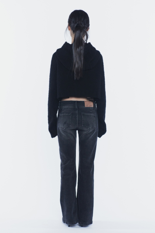 ANNE HOODIE CARDIGAN black