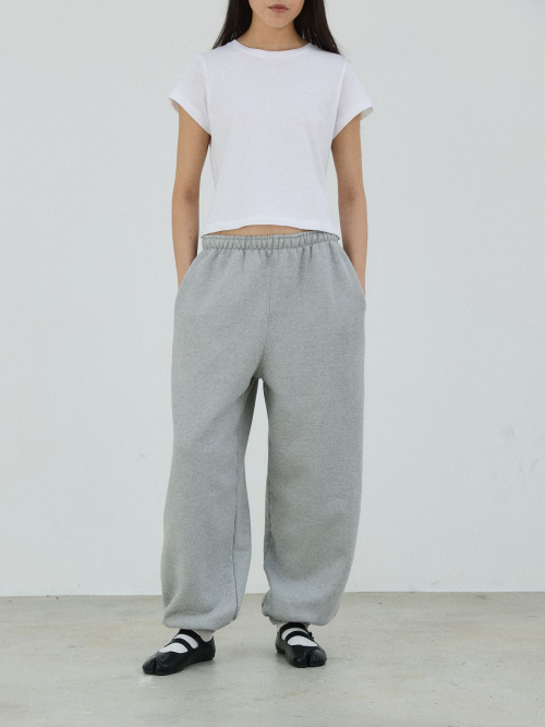 Washed Relaxed Sweatpants - Heather Grey