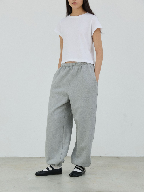 Washed Relaxed Sweatpants - Heather Grey