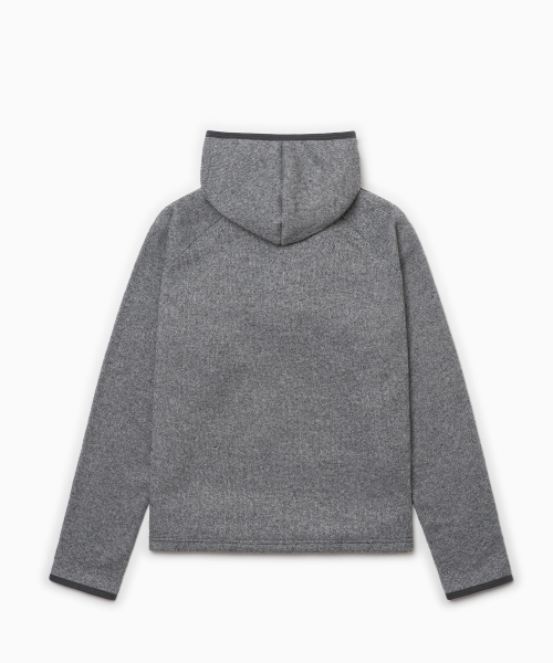 Трикотажный лонгслив с капюшоном и цветными полосками [Grey]