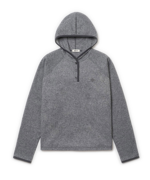 Трикотажный лонгслив с капюшоном и цветными полосками [Grey]