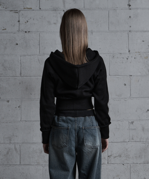 Зимняя зип-кофта из трикотажа (black)