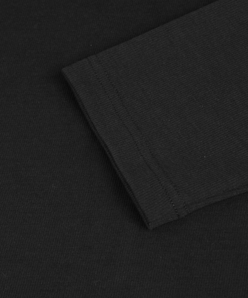 Мягкий лонгслив с воротником-стойкой Black