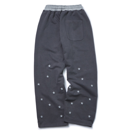 Star Applique Sweatpants (BLACK)