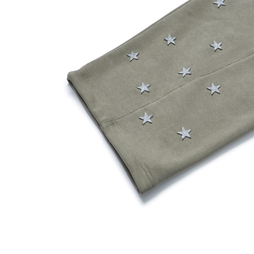 Star Applique Sweatpants (KHAKI)