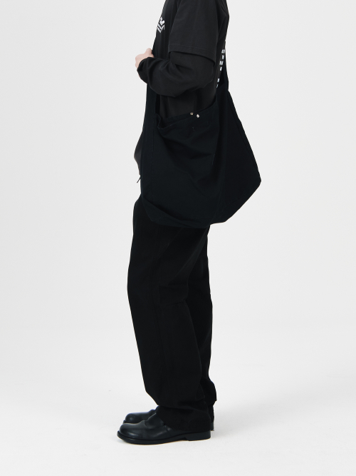 GARMENT DYED PANTS - BLACK
