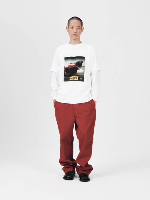 GARMENT DYED PANTS - RED