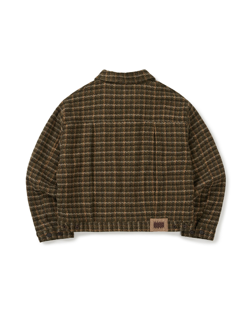 Virgin wool trucker blouson / Olive