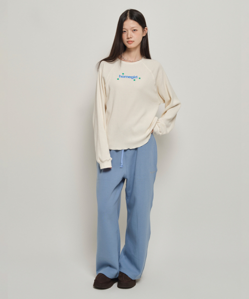 HBT Classic Wide Sweat Pants (SKY BLUE)