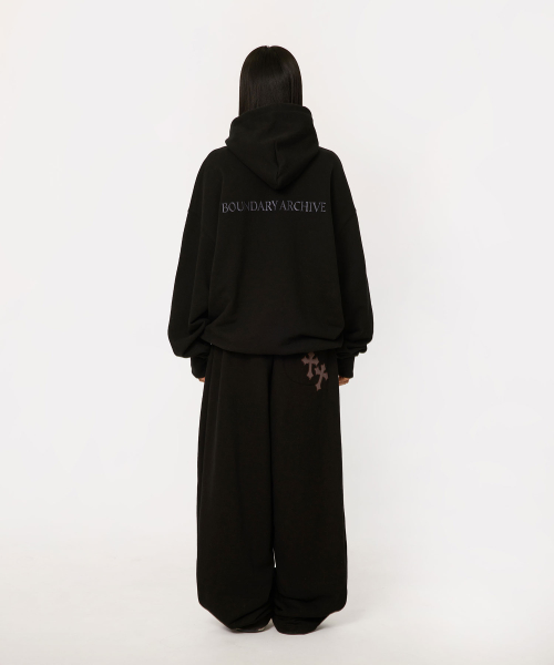 Длинные спортивные штаны Twin Cross с патчем [Black]