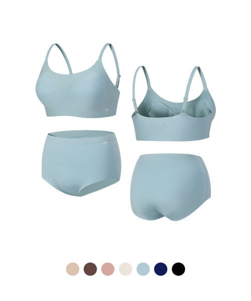 [Contour] [SET] Бра на завязках без крючков и высокие трусики-бикини 7 цветов