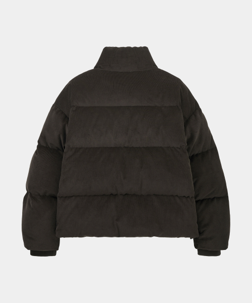 Вельветовый короткий пуховик Skate Brown