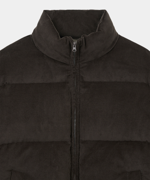 Вельветовый короткий пуховик Skate Brown