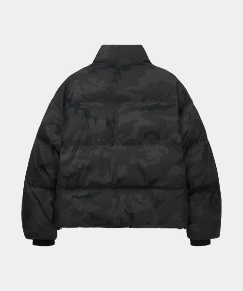 Зимний пуховик-куртка Winter Camouflage, укороченный, Black