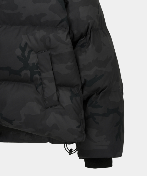 Зимний пуховик-куртка Winter Camouflage, укороченный, Black