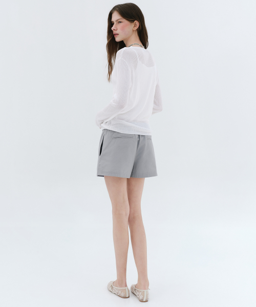 Женские хлопковые шорты на резинке [Light Grey]