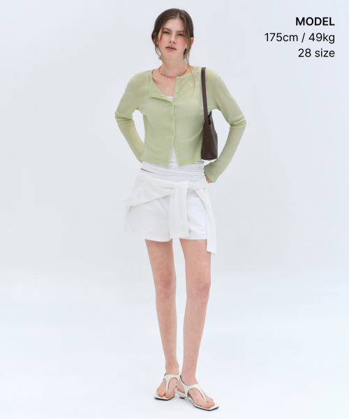 Женские хлопковые шорты на резинке, White