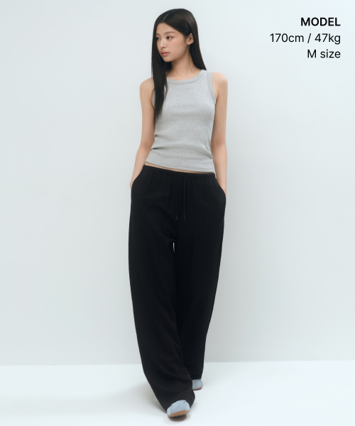 Женские широкие брюки RN на резинке [Black]