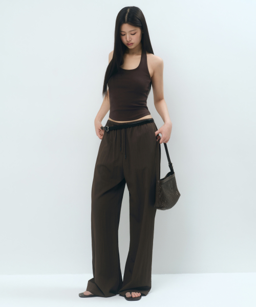 Womens RN Wide бандажные брюки [Dark Brown]