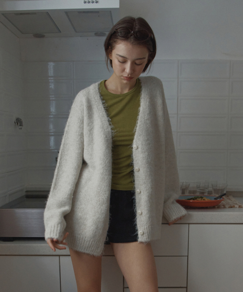 hairy over cardigan_ivory