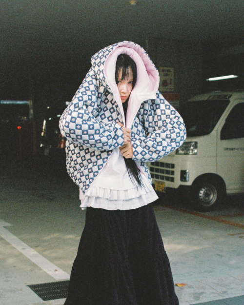 REVERSIBLE HOOD PADDED JACKET_PALE BLUE
