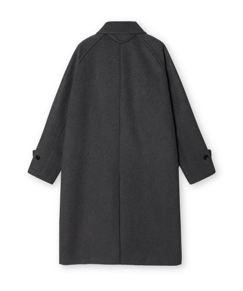 WOOL BONDING BALMACAAN COAT [C/GREY]