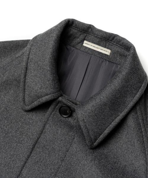 WOOL BONDING BALMACAAN COAT [C/GREY]