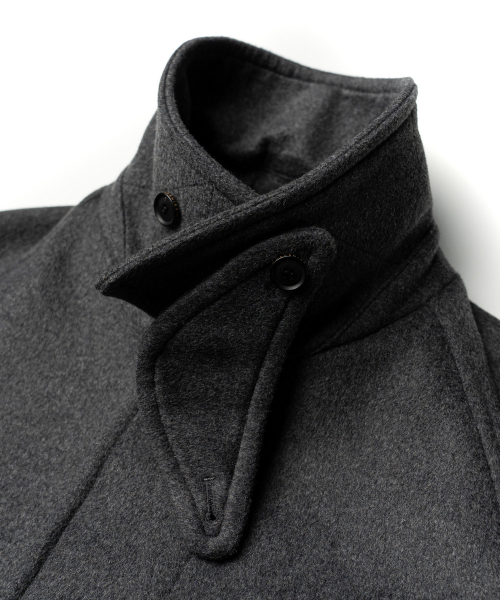 WOOL BONDING BALMACAAN COAT [C/GREY]