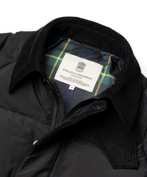 CORDUROY HEAVY DOWN JUMPER [BLACK]