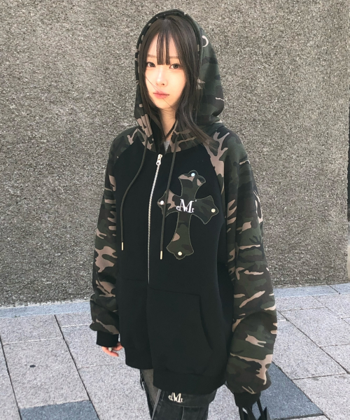 Худи-зипка реглан Rivera Camo унисекс (2 colors)