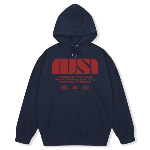 Худи NUSL с красным логотипом 6color (с начесом / без)