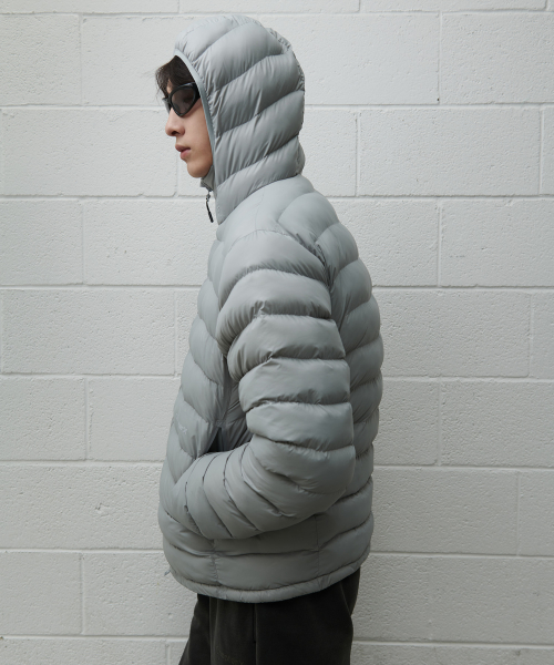 Легкий пуховик Shade Logo Wave (Blue Grey)