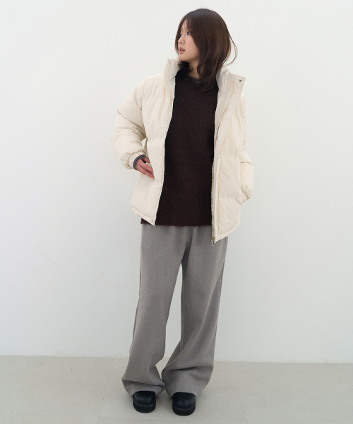Daily Wool Banding Pants (Grey)