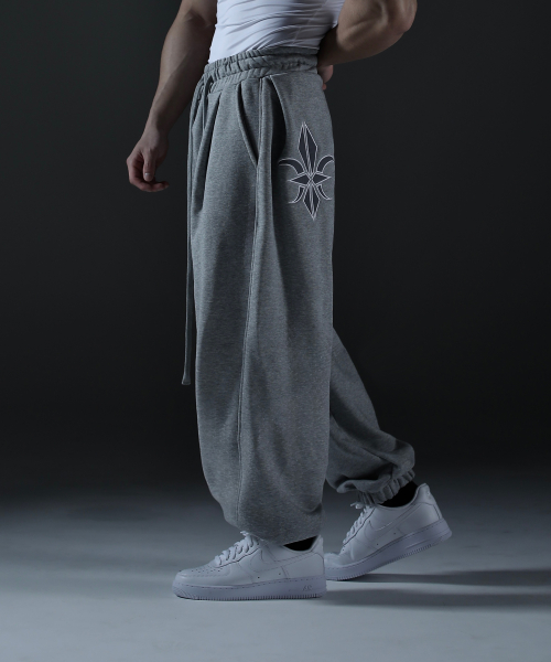 Широкие спортивные брюки Camid с логотипом (Grey)