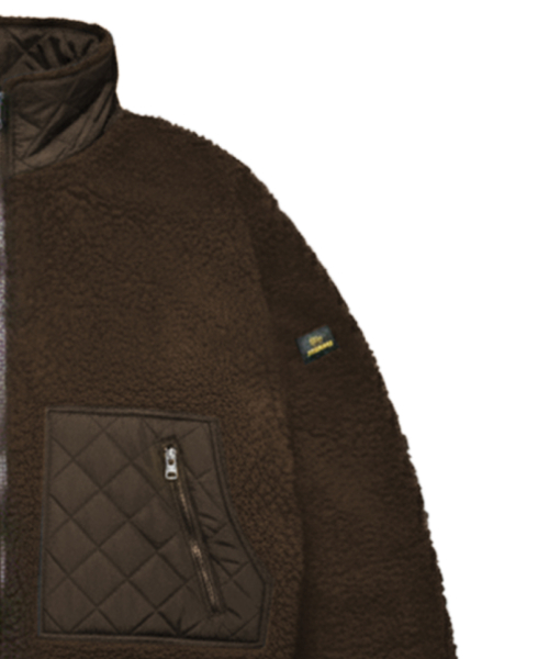 Стеганая куртка из искусственного меха ABH358-221 Brown